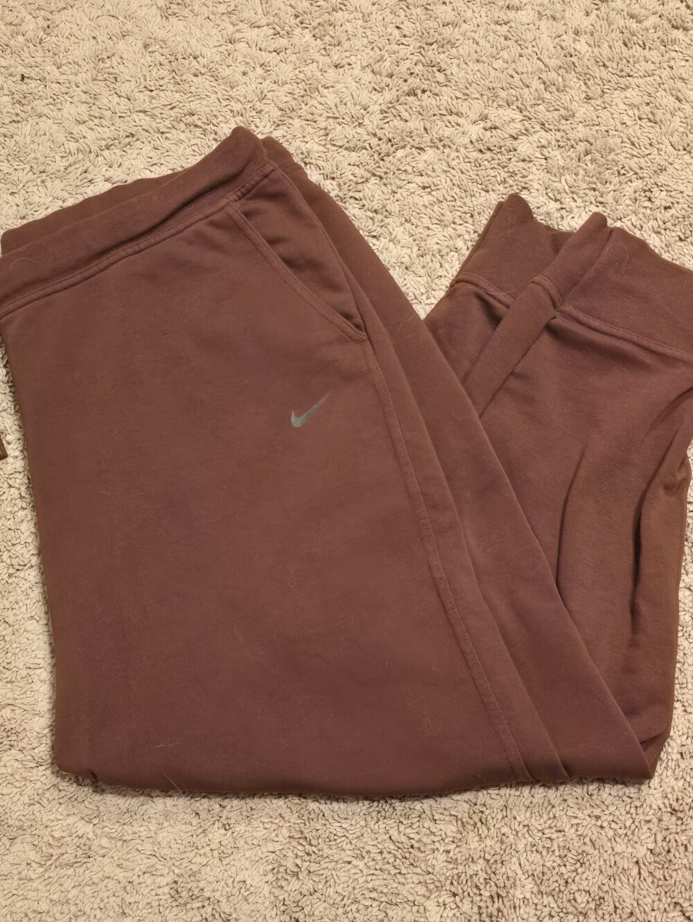 Nike Men's Dri-FIT Fleece Tapered Jogger Sweatpants Burgundy XXL
